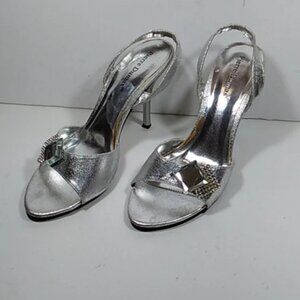 Ladies silver high heels